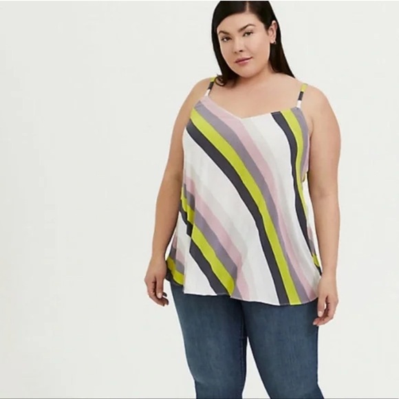 torrid Tops - Torrid Sophie Crinkle Gauze Swing Cami Tank Top Size 1X